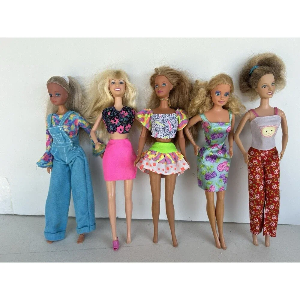 Vintage 90s Mattel Barbie Doll Lot of 5 - Superstar, Fashion Play, Teresa Era